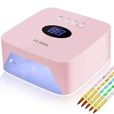 Abbildung von AZ GOGO LED Nagellampe Akku Tragbare UV Lampe für Gelnägel, 72W Nageltrockner mit 30/60/99s Timer LCD Anzeige Smart Sensor, Professionelle Nagellack Geeignet Alle Gel