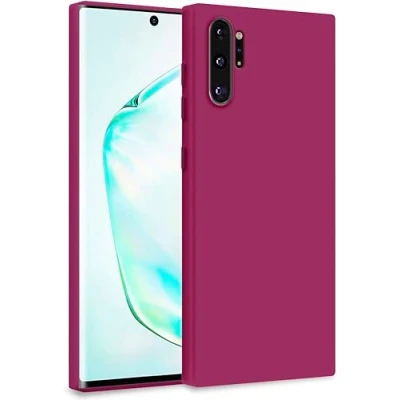Abbildung von MyGadget Hülle für Samsung Galaxy Note 10 Plus Zweilagige Handyhülle mit Kameraschutz Cover Innenfutter &amp; Silikon außen Wein Rot