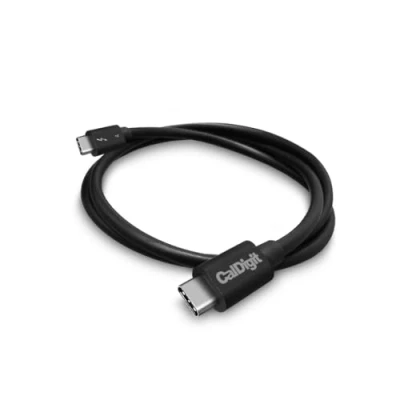 Abbildung von CalDigit Thunderbolt 4 Kabel, unterstützt Laden bei 100 W, 40 Gbit/s, kompatibel mit 3 und USB C, 2016+ MacBook Pro, Air, 2020+ M1 (0,8 m langes Kabel).