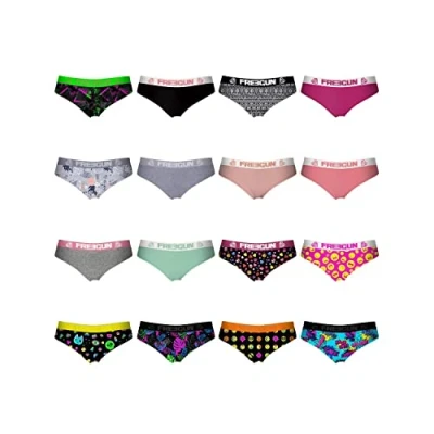 Abbildung von Unterwäsche Frauen Pack Surprise, Unterhosen Damen, Zufälliges Muster, Strapazierfähig (3er Pack), Mehrfarbig, M