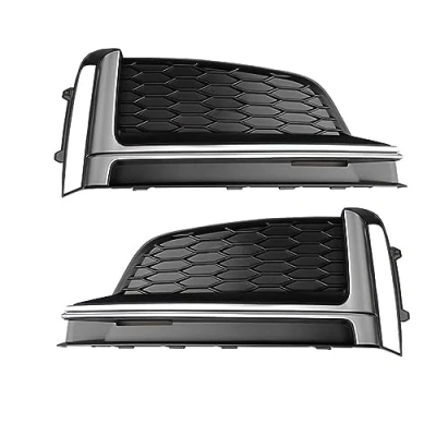 Abbildung von Nebelscheinwerfer Gitter für Audi S5 S LINE Sport Bumper 2016 2017 2018 2019,Auto Front Nebel Licht Lampe Abdeckung Trim