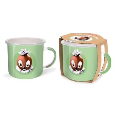 Abbildung von Trötsch Unser Sandmännchen Emailletasse Pittiplatsch: Kaffeetasse Teetasse Geschenkidee Geschenk Tasse Emaillebecher