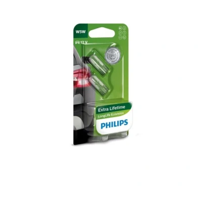 Abbildung von PHILIPS LongLife EcoVision 12961LLECOB2 Glühlampe, Blinkleuchte 12 5 W5W, Glassockellampe VOLKSWAGEN: GOLF 6, Sharan II, Polo V Schrägheck