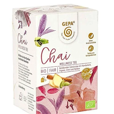Abbildung von Gepa Bio Chai Wellness Tee 100 Teebeutel 5 Pack ( 20 x 1,7g pro Pack)