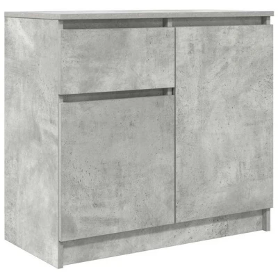 Abbildung von vidaXL Sideboard mit Schublade Betongrau 71x35x65 cm Holzwerkstoff