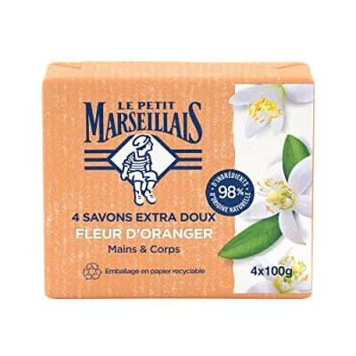 Abbildung von Le Petit Marseillais Kraft Seife Orangenblüte, 4 x 100 g
