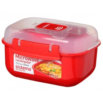 Abbildung von Sistema Container Kleiner Mikrowellenröster 525 ml Rot