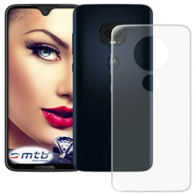 Abbildung von mtb more energy® Hülle Clear &amp; Slim für Motorola Moto G7 / Plus (6.2&#039;&#039;) transparent flexibel TPU Silikon Schutzhülle Case Cover Tasche