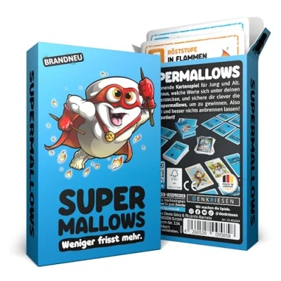 Abbildung von DENKRIESEN Supermallows® Weniger frisst mehr Kartenspiel Ab 9 Jahren 2 6 Spieler Familienspiel Lustiges Spiel für Spieleabende Perfekt Kinder und Erwachsene