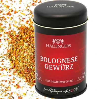 Abbildung von Hallingers Bolognese Gewürz Mischung für Pasta, Sauce &amp; Fleisch (Dose) Adventskalender Neuheiten befüllen Neues Zuhause Ruhestand Genesung