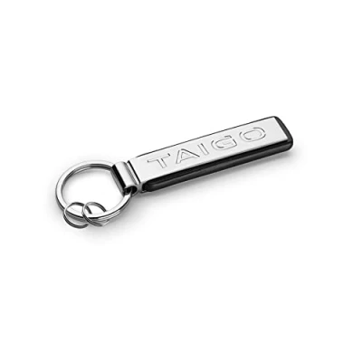 Abbildung von Volkswagen 000087010CGYPN Schlüsselanhänger mit TAIGO Schriftzug, Keychain, Schlüsselring, Silber/Schwarz, Metall, Länge [mm]: 100, Breite 45, Höhe 3