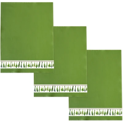 Abbildung von framsohn frottier Geschirrtuch &quot;Kräuter, aus 100% Baumwolle&quot;, (Set, 3 tlg.), dichte Feinwebung, mit Bordüre, in Österreich hergestellt, 50x70 cm