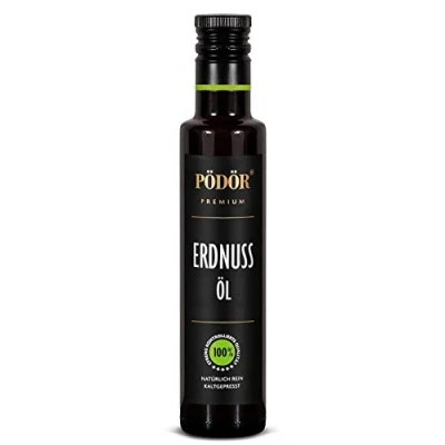 Abbildung von PÖDÖR Erdnussöl 250 ml kaltgepresst naturbelassen ungefiltert