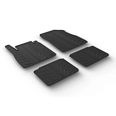 Abbildung von Gledring 0299 Fußmattensatz Gummi vorne und hinten 4 schwarz 750mm 550mm
