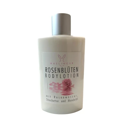 Abbildung von Haslinger Nr. 2904, Rosenblüten Bodylotion mit Rosenwasser, Sheabutter &amp; Mandelöl 200ml