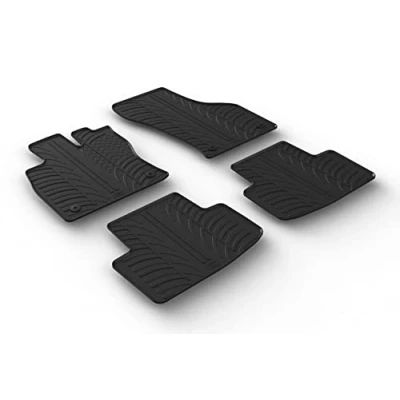 Abbildung von Gledring 0475 Fußmattensatz Gummi vorne und hinten 4 schwarz 750mm 550mm SKODA: Kodiaq, FORD: Ranger Mk3