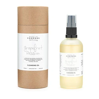 Abbildung von Made by Coopers Veganes Reinigungsöl mit Musselin Tuch, Grapefruit Passion, bioaktive Pflanzenöle (100ml)