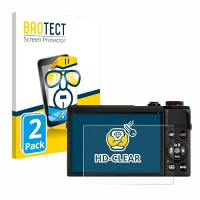 Abbildung von BROTECT (2 Stück Schutzfolie für Canon PowerShot G7 X Mark III Displayschutz Folie Ultra Klar
