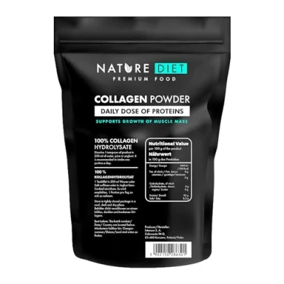 Abbildung von Nature Diet Kollagen Pulver 600 g Hydrolysat Geschmacksneutral Kollagenpeptide Proteinquelle