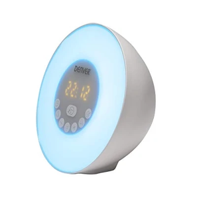 Abbildung von Denver CRLB 400 Radiowecker, Bluetooth Funktion, Stimmungslicht, MicroSD Eingang für MP3 Wiedergabe, Dual Alarm, USB Anschluss.