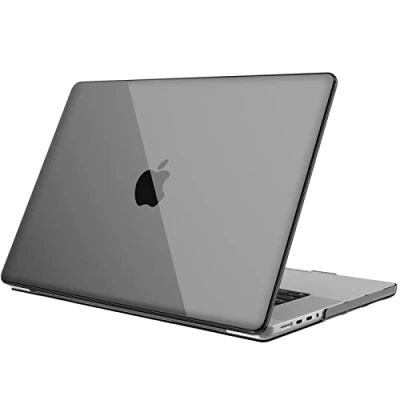 Abbildung von Fintie Hülle Kompatibel mit MacBook Pro 16 (2024 2021) M4 M3 M2 M1 Pro/Max A3186 A3403 A2991 A2780 A2485, Ultradünne Hartschale Schutzhülle Zoll, Grau