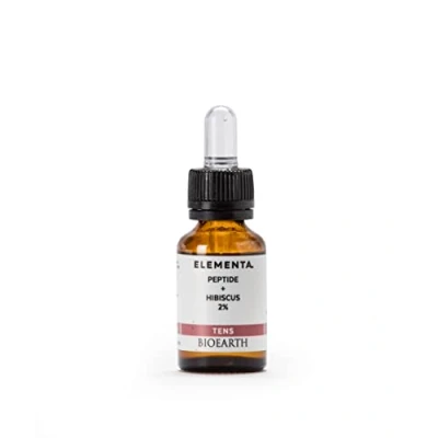Abbildung von Bioearth Element Booster Gesicht PEPTIDE + HIBISCUS 2% Effekt Bio Spanner 15 ml Made in Italy
