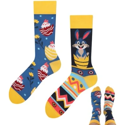 Abbildung von TODO Lustige Ostersocken 35 38, Osterhase Socken mit Osterferien Motiv Osterei (Ostersocken Erwachsene 38)