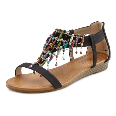Abbildung von Lascana Zehentrenner, Damen, Größe: 37, Schwarz Schuhe