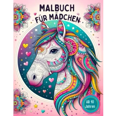 Abbildung von Malbuch für Mädchen ab 10 Jahren Das ideal Geschenk und Teenager: 50 tolle Pferde Mandala Kinder zum Ausmalen Entspannen