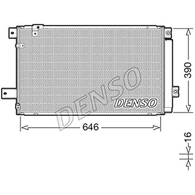 Abbildung von DENSO DCN50049 Klimakondensator mit Trockner R 134a TOYOTA: Avensis II Kombi, Schrägheck
