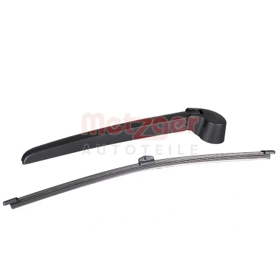 Abbildung von Scheibenwischerarm Metzger 2191108 hinten mit Kappe, integriertem Wischblatt AUDI: Q5 SUV Sportback