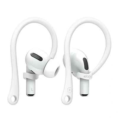 Abbildung von elago EarHooks Kompatibel mit AirPods 4, 3, Pro, 2, 1 Hülle Verbessert, Perfekter Ersatz Ohrbügel Ohrhaken [US Patent Angemeldet] (Weiß)