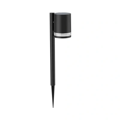 Abbildung von Philips Outdoor Solar Fyce Sockelleuchte Spiess 1,5W, Tageslichtsensor, 2700 Kelvin, IP44 wetterfest, schwarz
