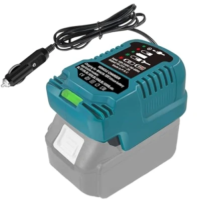 Abbildung von TPDL Auto Ladegerät für Makita 18V Akku mit LED Anzeige, Car Ersatz Kompatibel BL1860 BL1850 BL1840 BL1830 BL1815