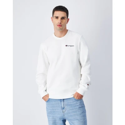 Abbildung von Champion Icons Crewneck Small LOGO Sweatshirt, Herren, Größe: Small, White