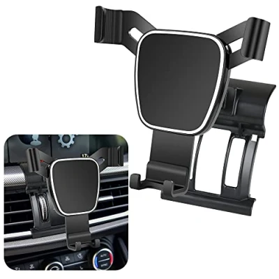 Abbildung von LUNQIN Kfz Handyhalterung für Alfa Romeo Stelvio 2018 2019 2020 2021 2022 2023 2024 2025 Autozubehör Navigationshalterung Innendekoration