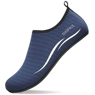 Abbildung von Sixspace Herren Damen Badeschuhe Wasserschuhe Aquaschuhe Strandschuhe Schnell Trocknend Slip on Breathable Schwimmschuhe Surfschuhe für Beach Pool Surfen Yoga Schwarz(Lieferantengröße 40 EU)