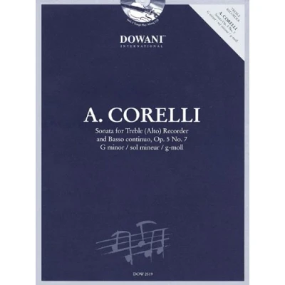 Abbildung von Corelli: Sonata for Treble (Alto) Recorder and Basso Continuo, Op. 5 No. 7, G Minor/Sol Mineur/G Moll [With CD (Audio)]