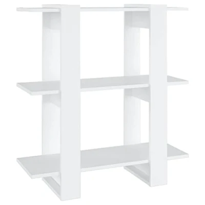Abbildung von vidaXL Bücherregal Raumteiler Standregal Aktenregal Wandregal Regal Raumtrenner Aufbewahrung Büroregal Mehrzweckregal Weiß 80x30x87cm