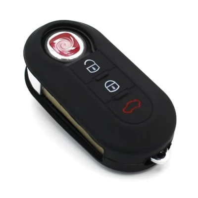 Abbildung von Schlüssel Hülle FIB für 3 Tasten Auto Silikon Cover Schlüsselhülle Etui Schutzhülle (Schwarz)