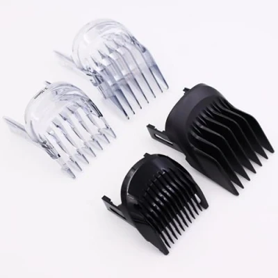 Abbildung von Haarschneidekamm kompatibel mit Philips HC5610 HC5612 HC5630 HC5632 HC5690 HC5691 HC7650 Rasierer; 315 mm Rasierer Haarschneidekamm; Haar Bartkamm, dünner werdender Haarkamm (1 Set/4 Stück)