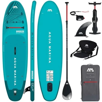 Abbildung von Aqua Marina Breeze 300 cm aufblasbares SUP Board Blau+ Kajaksitz