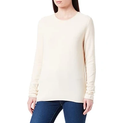 Abbildung von TOM TAILOR Damen 1033701 Basic Strickpullover, 28130 Soft Buttercream, XL