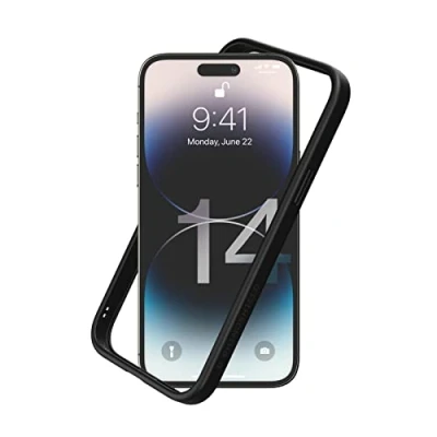 Abbildung von RhinoShield Bumper Case kompatibel mit [iPhone 14 Pro Max] CrashGuard NX Stoßdämpfende Schutzhülle im schlanken Design 3.5 Meter Fallschutz Schwarz