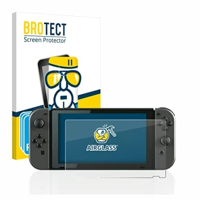 Abbildung von BROTECT Schutzglas für Nintendo Switch (3 Stück) Schutzfolie Panzer Folie Glas [Extrem Kratzfest 9H, Anti Fingerprint, Ultra Transparent]