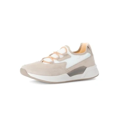 Abbildung von Gabor Damen Low Top Sneaker, Frauen Halbschuhe,schnürschuhe,schnürer,straßenschuhe,Strassenschuhe,Sportschuhe,oasi/Weiss/orange,40 EU / 6.5 UK