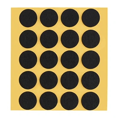 Abbildung von peha Filzgleiter Kratzschutz f. Vasen und Deko Gegenstände selbstklebend, Soft 1,0 mm stark, schwarz, rund 17 (20 STK.)