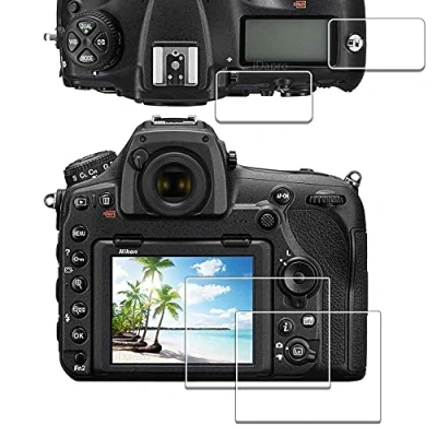 Abbildung von Displayschutz Schutzfolie für Nikon D850 + Oben Displayfolie, iDaPro 9H Härte Gehärtetes Glas Displayschutzfolie Einfache Installation [2+2 Stück]