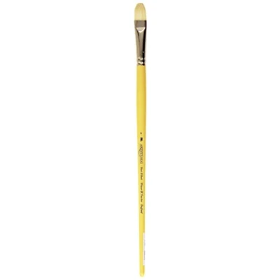 Abbildung von Winsor &amp; Newton 5871008 Künstler Chunking Schweineborsten Pinsel für Ölfarben, hohe Farbaufnahme, gleichmäßige Farbabgabe Filbertpinsel Nr. 8, kurzer Stiel