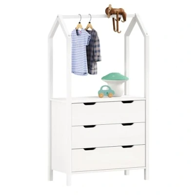 Abbildung von IDIMEX Kommode AMIRA, Kinderzimmer Kleiderschrank Kinderkleiderschrank weiß